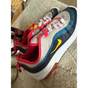 Nike Air Max Axis Running Shoes Sneakers White Blue Yellow Pink Womens 9